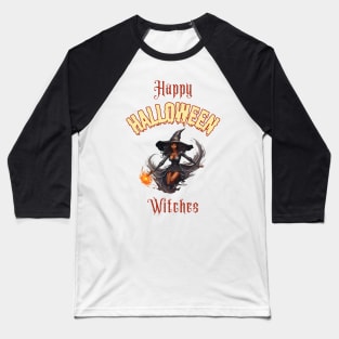 Happy Halloween Witches Baseball T-Shirt